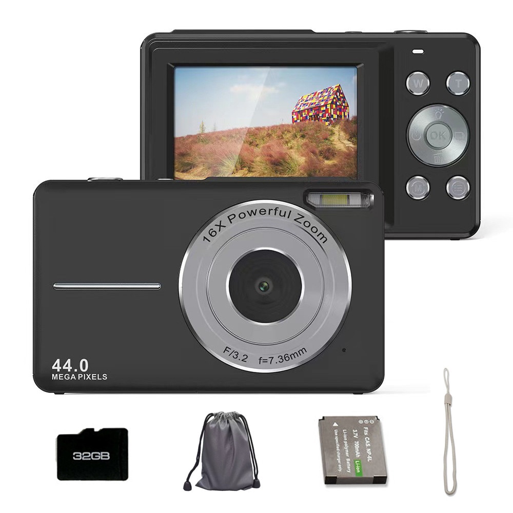 Camera digitala compacta, card de memorie 32G, ecran IPS de 2, 4 inchi ...