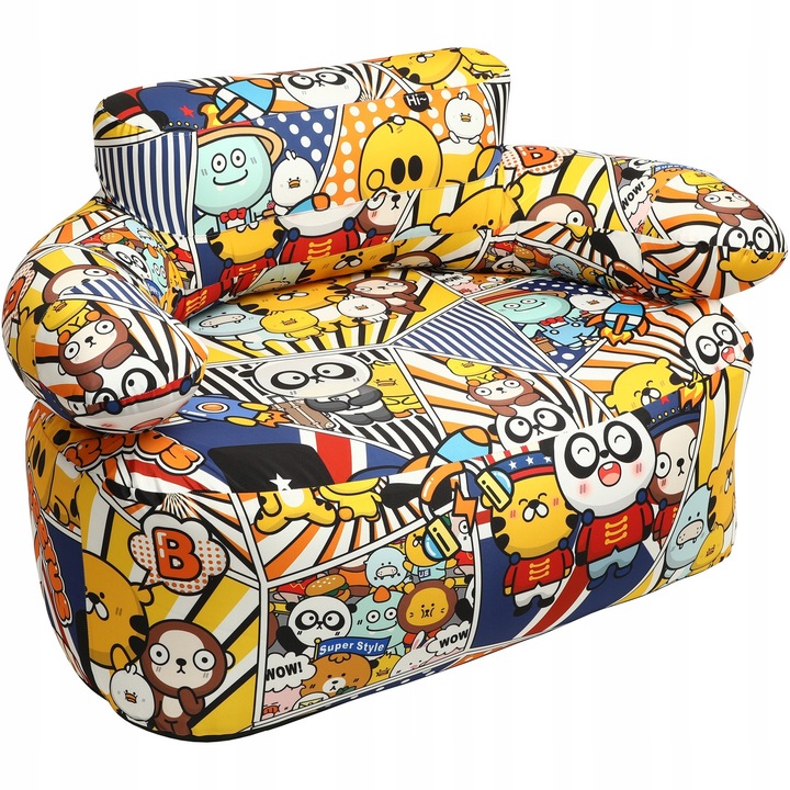 Yolco felfújható fotel, többszínű, 110x73x68cm