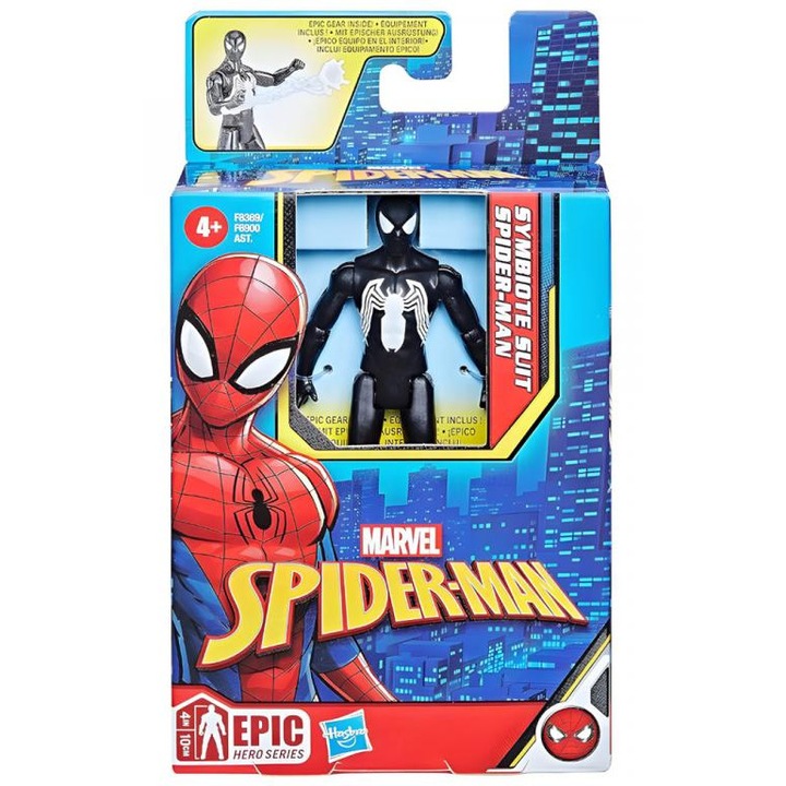 Hasbro 6141514 Marvel: Spider-Man - Symbiote Suit Fekete Pókember akciófigura 10 cm - Hasbro
