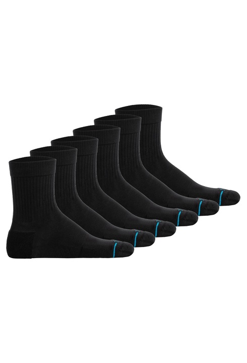 Stance, Set de sosete scurte unisex - 6 perechi, Negru