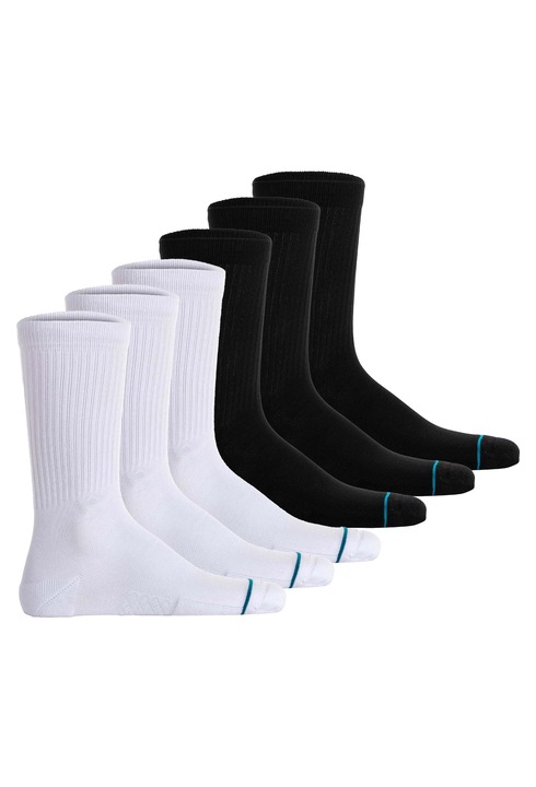 Stance, Set de sosete unisex - 6 perechi, Alb/Negru
