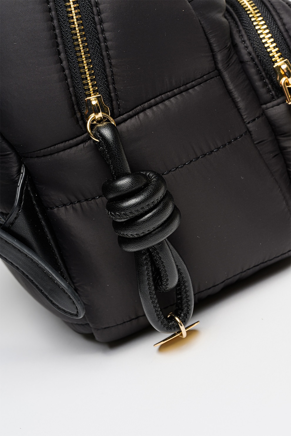 Love Moschino, Rucsac matlasat cu logo, Auriu, Negru - eMAG.ro