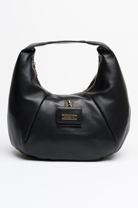Love Moschino, Geanta hobo din piele ecologica, Negru