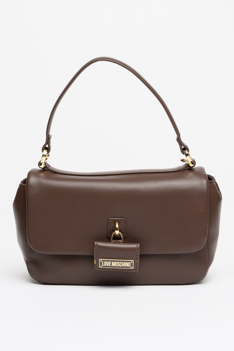 Love Moschino, Geanta dreptunghiulara de piele ecologica cu bareta Love Moschino, Geanta dreptunghiulara de piele ecologica cu bareta