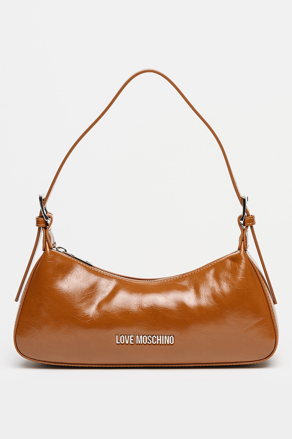 Love Moschino, Geanta din piele ecologica cu logo supradimensionat