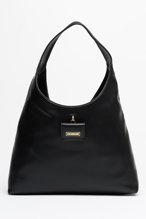 Love Moschino, Geanta hobo din piele ecologica, Negru