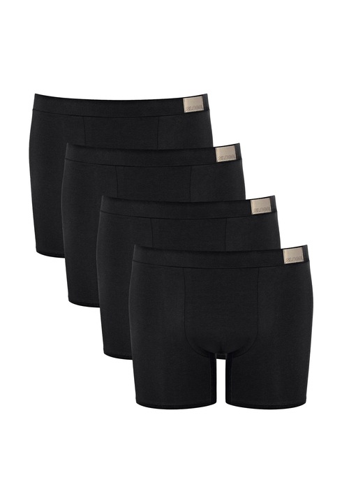 Sloggi, Set de boxeri GO Natural - 4 perechi, Negru