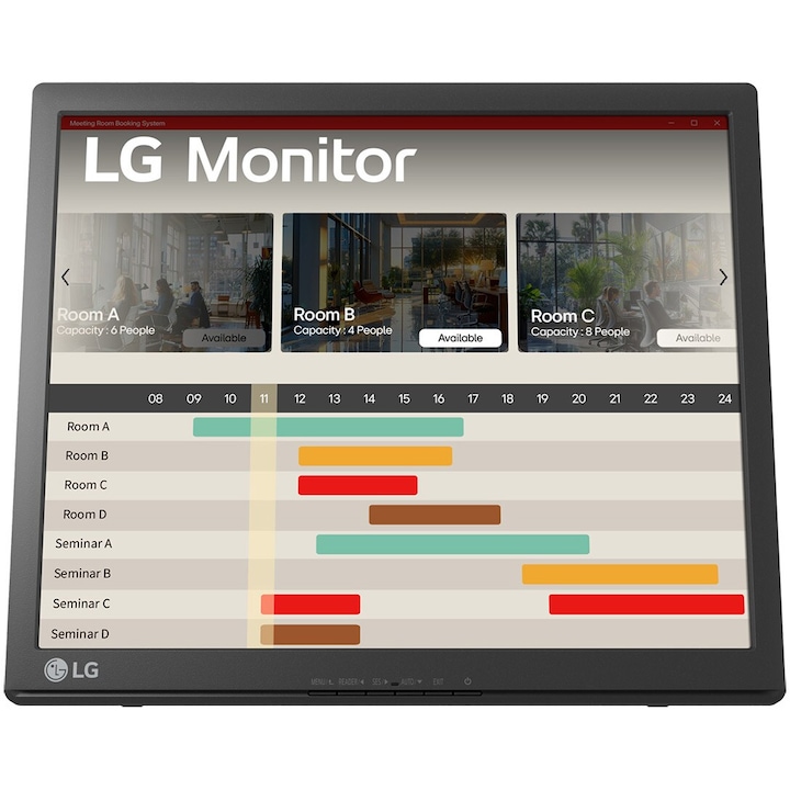 LG 17BR30T-B érintőképernyős LED monitor, 17", 1280x1024, 5ms, Fekete
