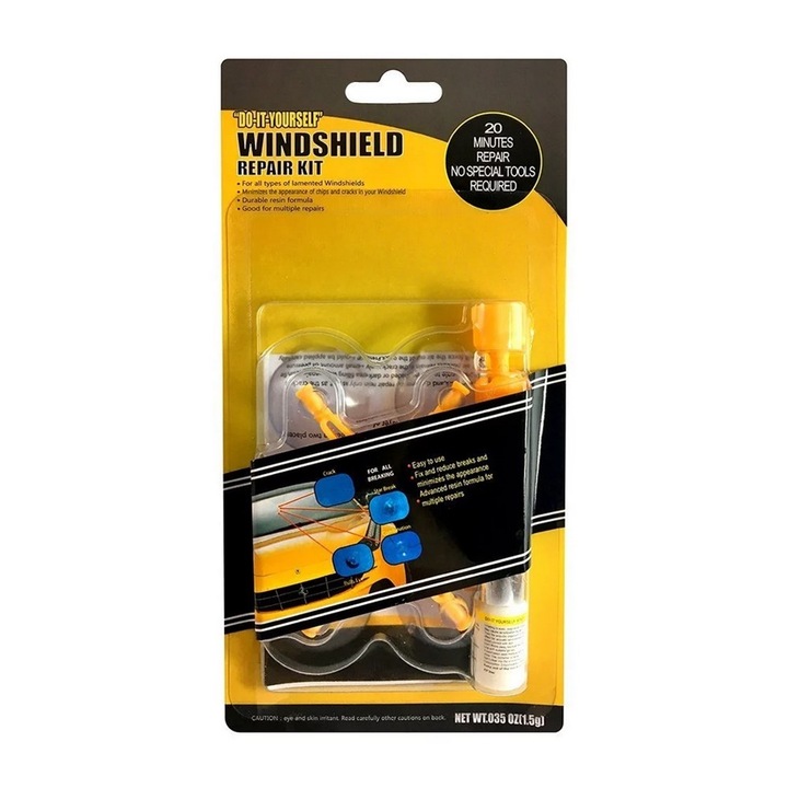 Комплект за ремонт на автомобилно предно стъкло, срещу пукнатини, драскотини или отчупвания от камъни, Vivo MT0102