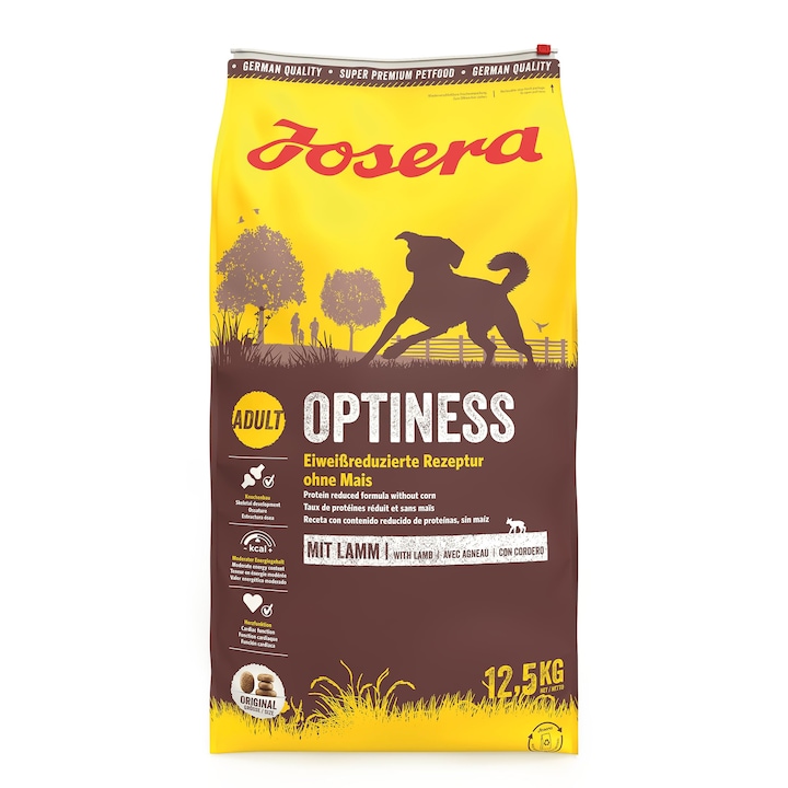 Josera Optiness, hrana uscată premium pentru câini, miel și carne de pasăre, 12, 5 kg, set 1 pachet