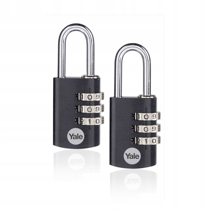 Комплект от 2 алуминиеви катинара YALE YE3CB/28/126/2/BK с 28 мм комбинация