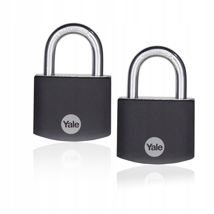 Set 2 lacate YALE din aluminiu negru 37MM YE3B/38/119/2