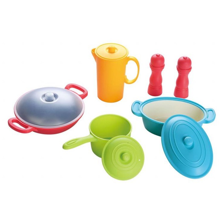 Play 1037039 Játék konyhai kiegészítő és edény készlet, 10 darabos