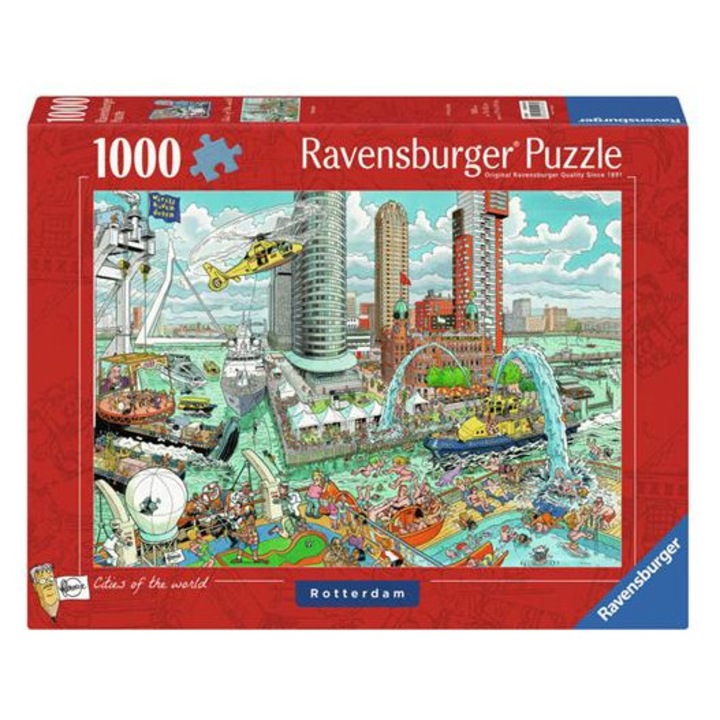 Ravensburger 5001034 Fleroux Rotterdam puzzle, 1000 darabos