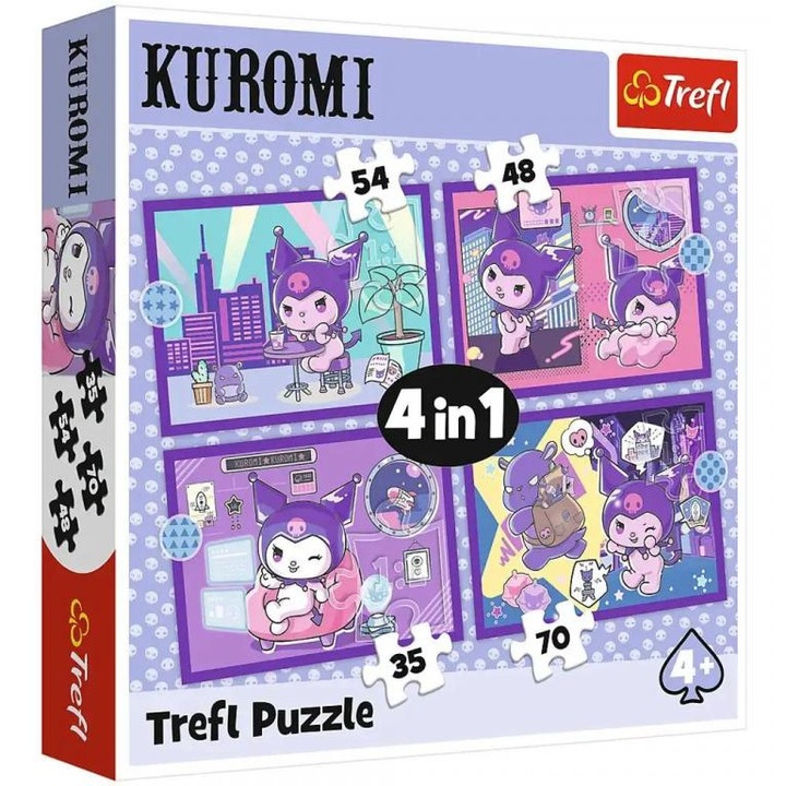Trefl 1346763 Пъзел Kuromi's Days 4 в 1 - Trefl