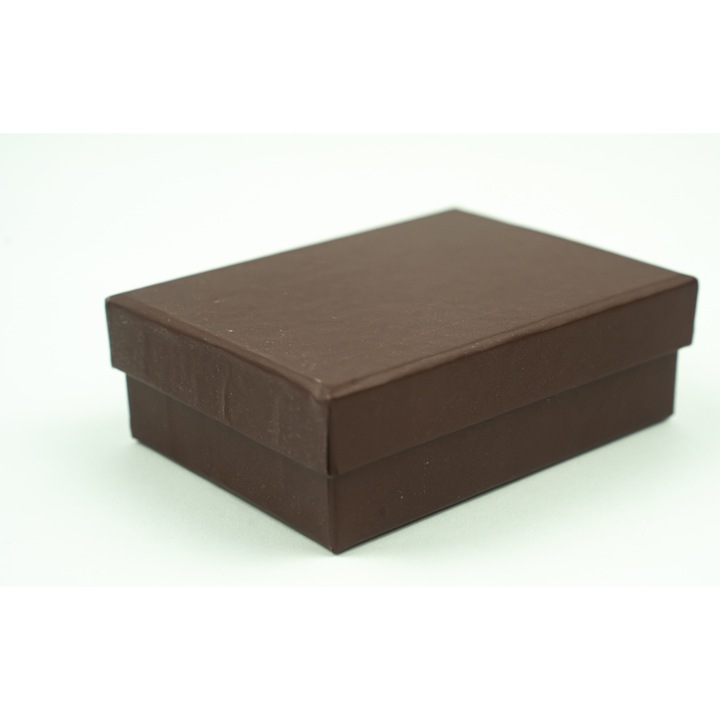 Cutie Cadou Bijuterii, 8.5x6.5x3 cm, Capac Detasabil, Maro