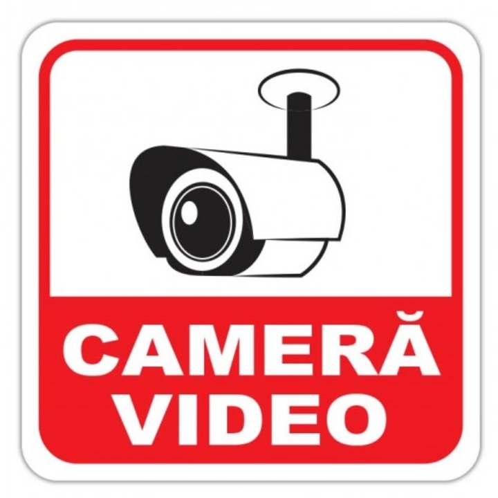 Indicator Camera video, Sticker autocolant, Cri-Flo, Dimensiune A4 21x30 cm