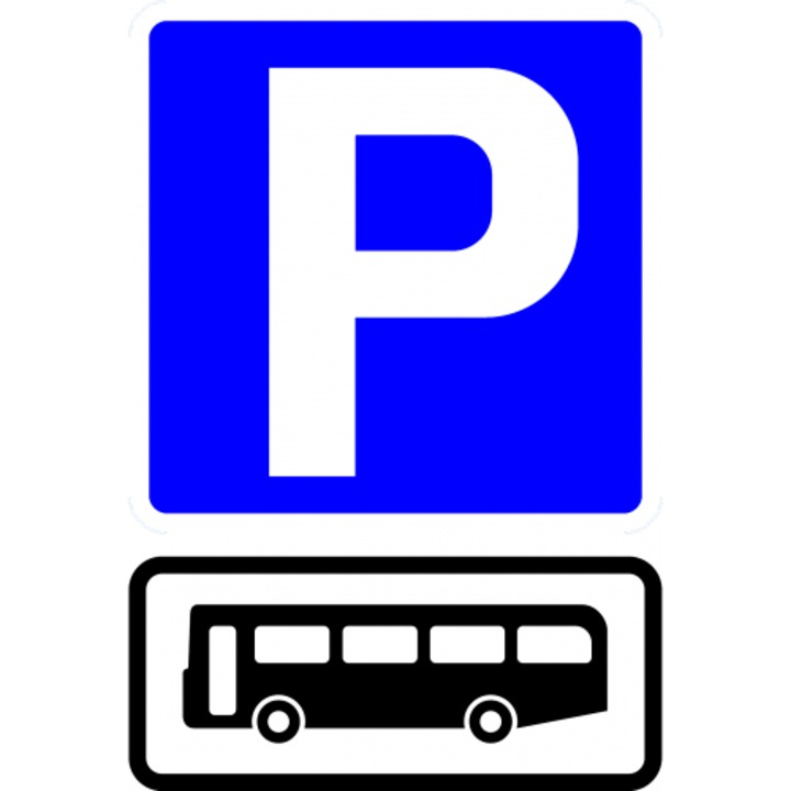 Indicator Bus parking sign, Sticker autocolant, Cri-Flo, Dimensiune A5 21x15 cm