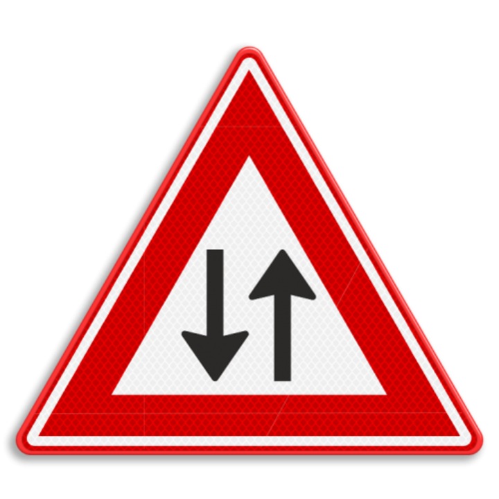 Indicator Circulatie in doua sensuri, Sticker autocolant, Cri-Flo, Dimensiune A5 21x15 cm