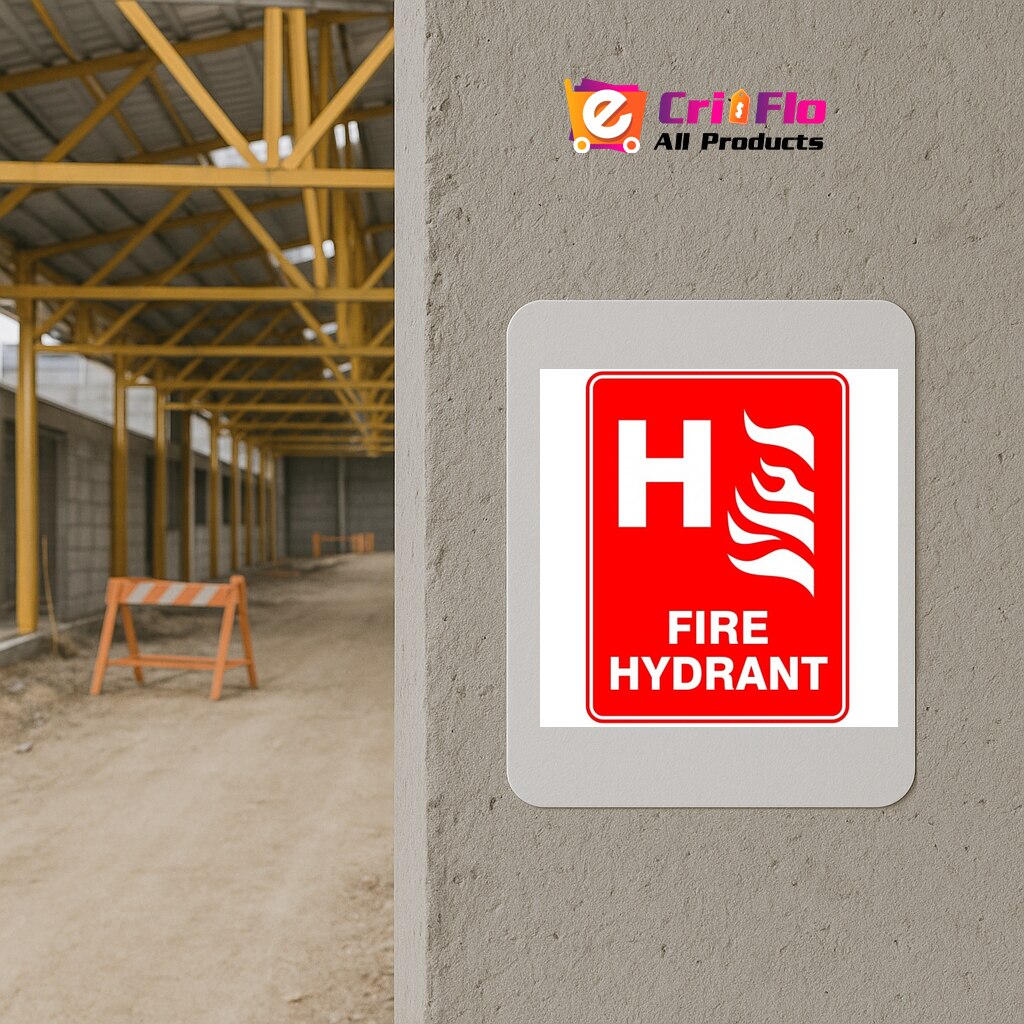 Hydrant Sticker Indicator Fire hydrant sign, Sticker autocolant, Cri-Flo, Dimensiune A5 ...