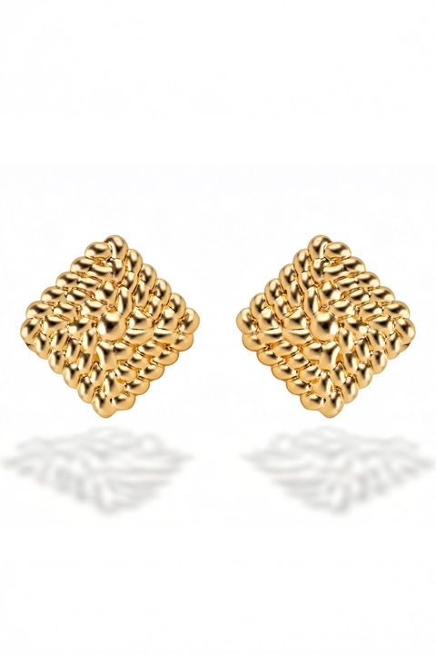 Marc Malone, Cercei cu tija placati cu aur de 18K, Auriu