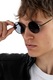 Marc Malone, Ochelari de soare unisex cu lentile polarizate si aspect metalic, Negru, 47-24-140
