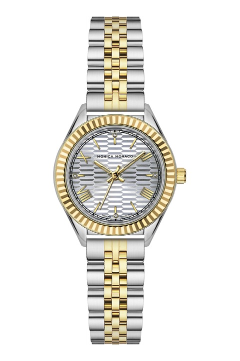 Monica Monaco, Két színárnyalatú karóra gyémántokkal a számlapon, Ezüstszín, Aranyszín