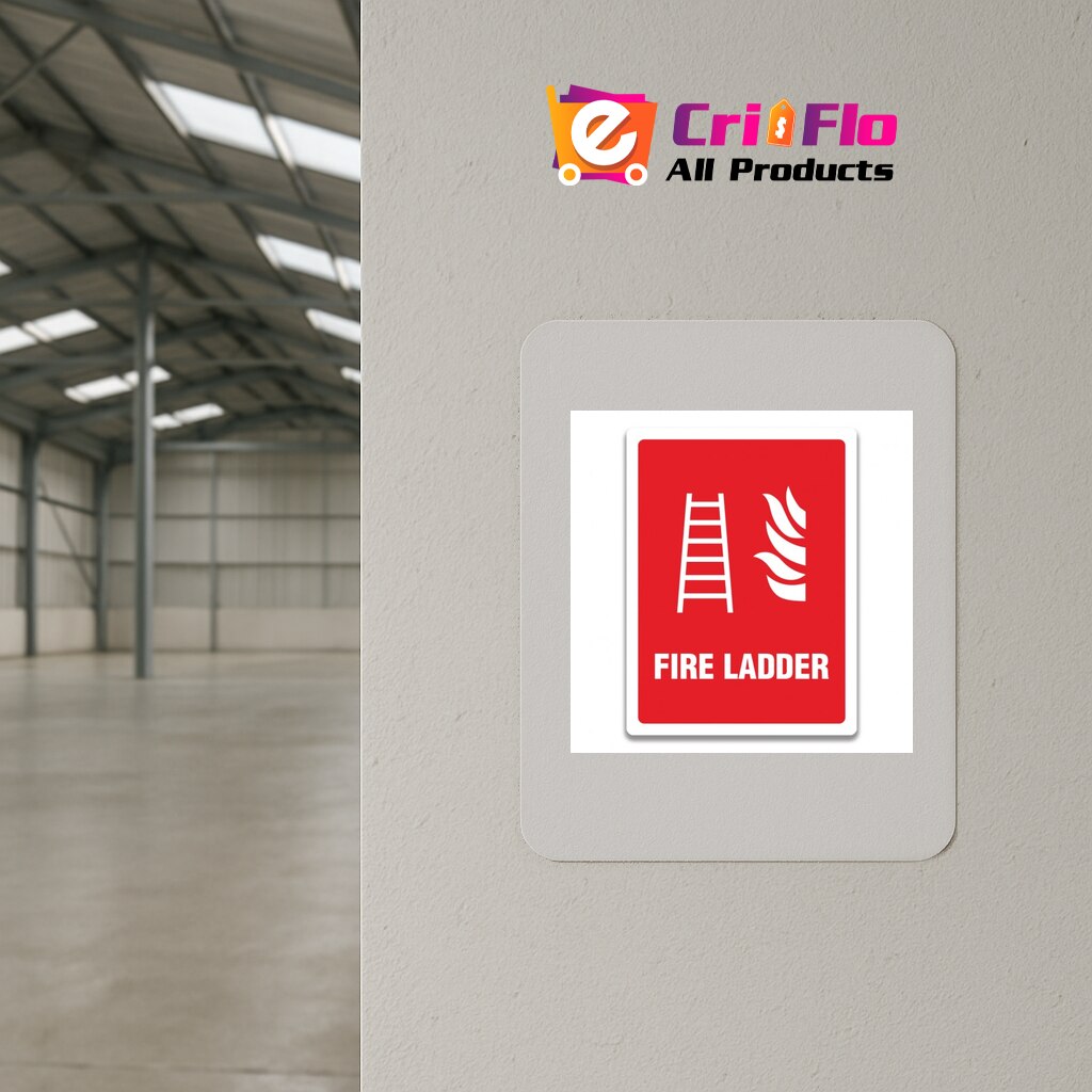 Firefighting Ladder Label Indicator FIRE LADDER SIGN, Sticker autocolant, Cri-Flo, Dimensiune A5 ...