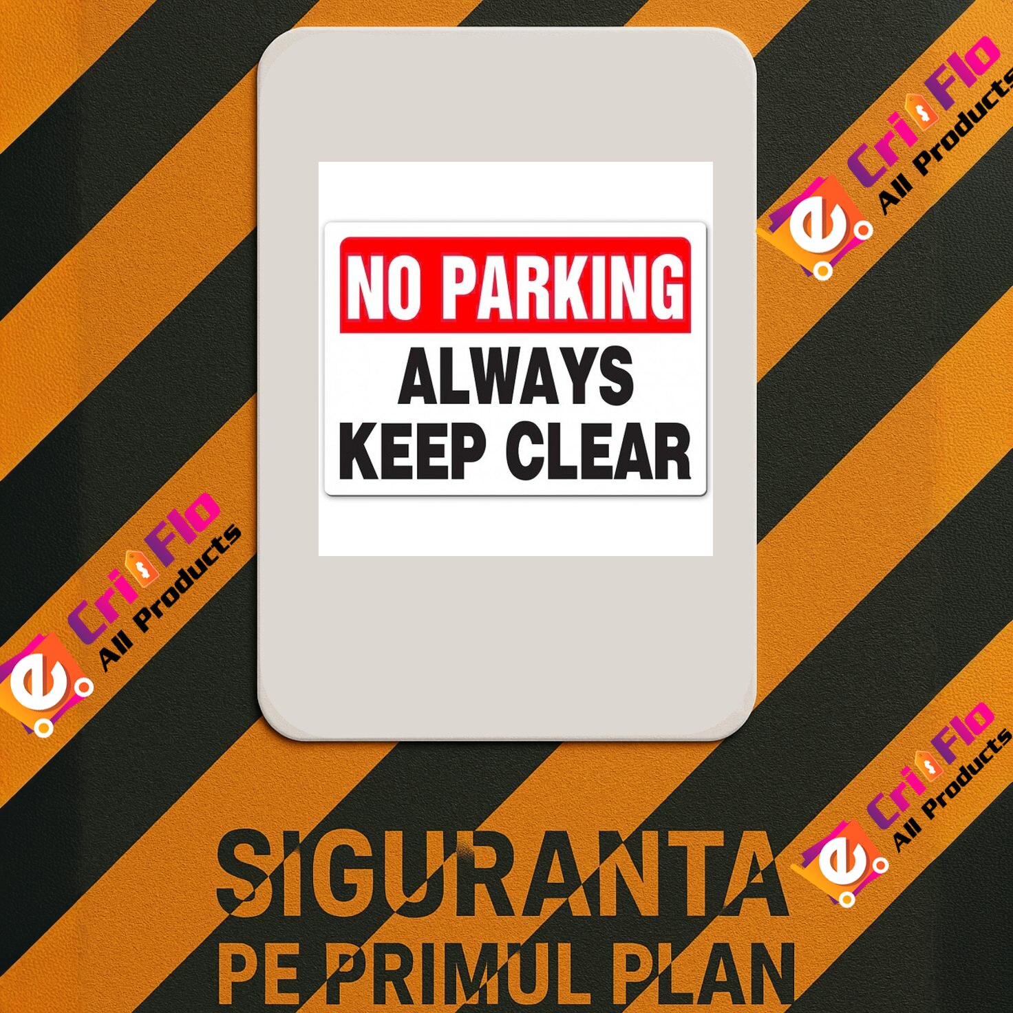 Cri Sticker Indicator No parking always keep clear, Sticker autocolant, Cri-Flo ...