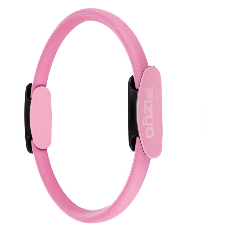 Обръч за пилатес Fizyo 38 см, съпротивителен пръстен за пилатес и йога, за тонизиране и фитнес упражнения, розов