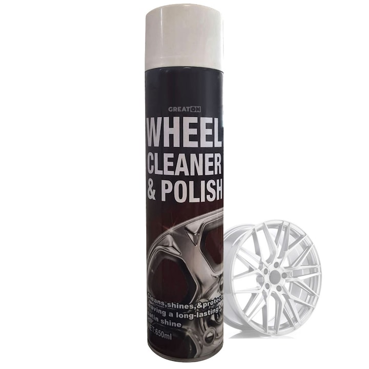 Solutie Curatat Jante Auto GREATON, Spray Degresare Si Polish, Stralucire Si Intretinere, Cantitate 650 Ml, Incolor