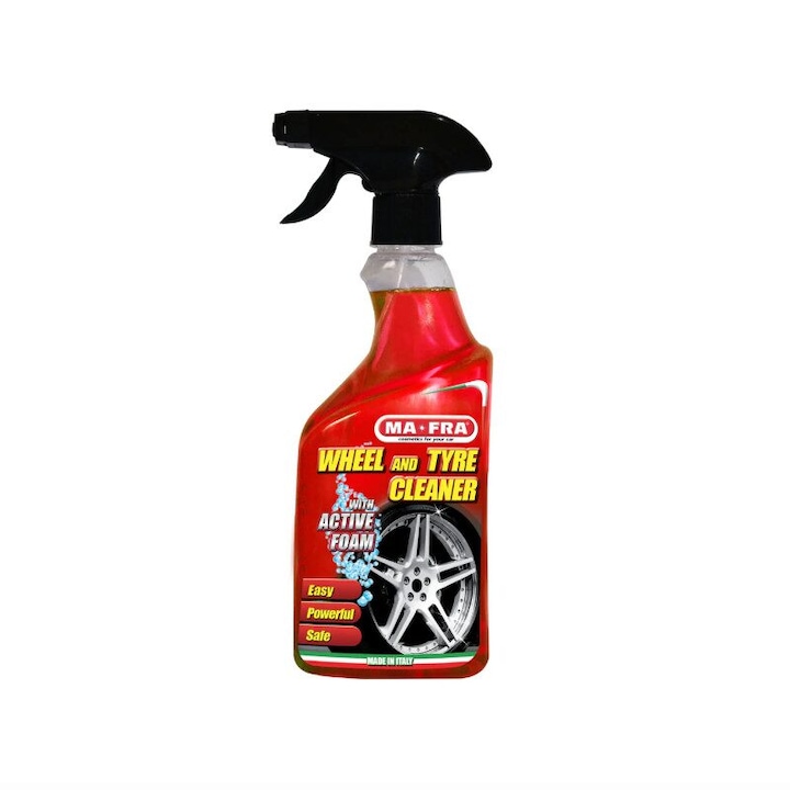 Solutie curatat, jante si anvelope, 2 in 1, 500ml, cu spuma activa, Wheel and Tyre Cleaner Mafra
