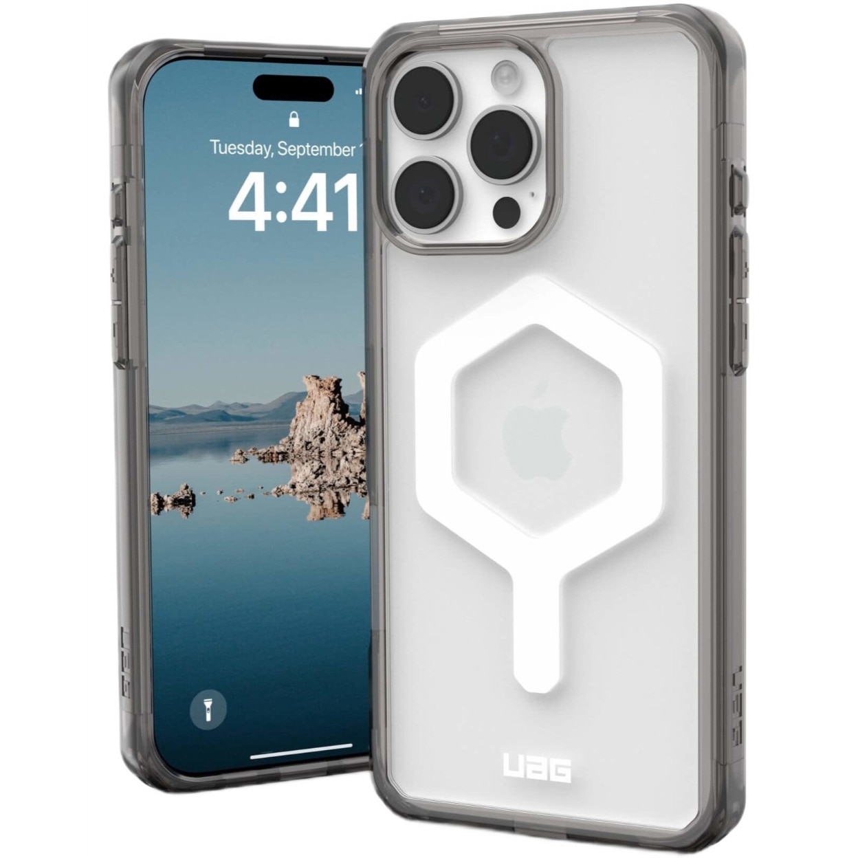 Husa de protectie UAG Plyo Magsafe pentru iPhone 16 Pro Max, Ash/White