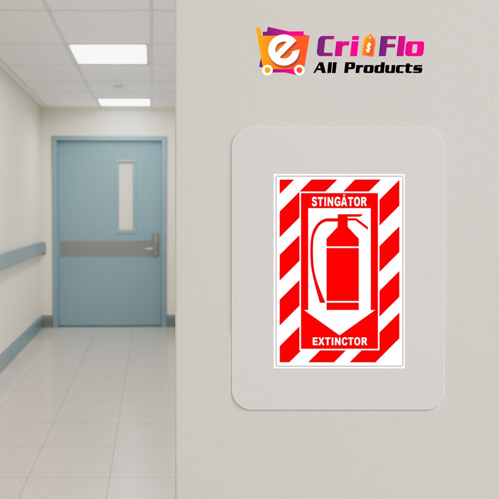Extinctor Sign Indicator Pentru stingator si extinctor, Sticker autocolant, Cri-Flo ...