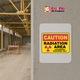 Indicator Radiation Area Authorized Only Sign, Sticker autocolant, Cri-Flo, Dimensiune A5 21x15 cm