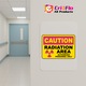 Indicator Radiation Area Authorized Only Sign, Sticker autocolant, Cri-Flo, Dimensiune A5 21x15 cm