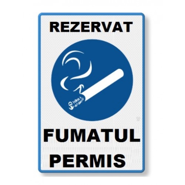 Indicator rezervat fumatul permis loc de fumat, Sticker autocolant, Cri-Flo, Dimensiune A5 21x15 cm