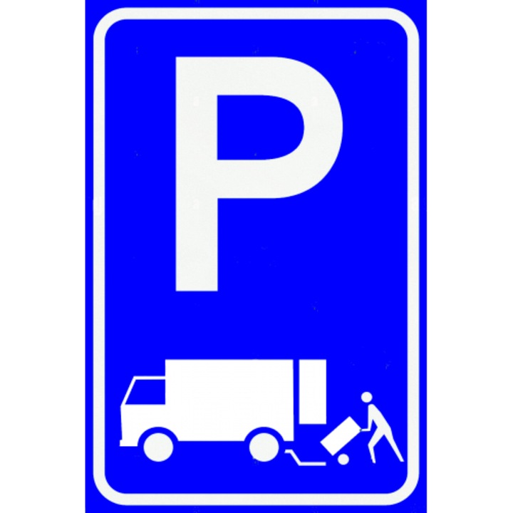 Indicator Semn de parcare aprovizionare marfa, Sticker autocolant, Cri-Flo, Dimensiune A3 42x30 cm