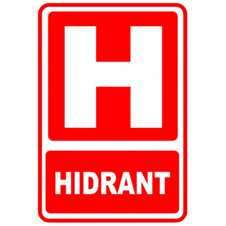 Indicator Semn de hidrant, Sticker autocolant, Cri-Flo, Dimensiune A4 21x30 cm