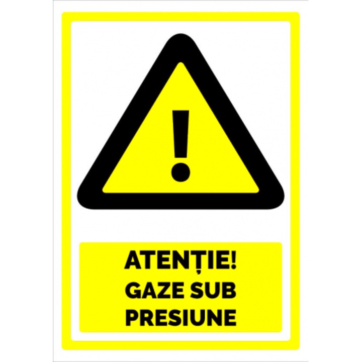 Indicator Semn pentru gaze sub presiune, Sticker autocolant, Cri-Flo, Dimensiune A3 42x30 cm