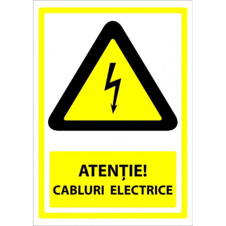 Indicator Semn pentru cabluri electrice, Sticker autocolant, Cri-Flo, Dimensiune A3 42x30 cm