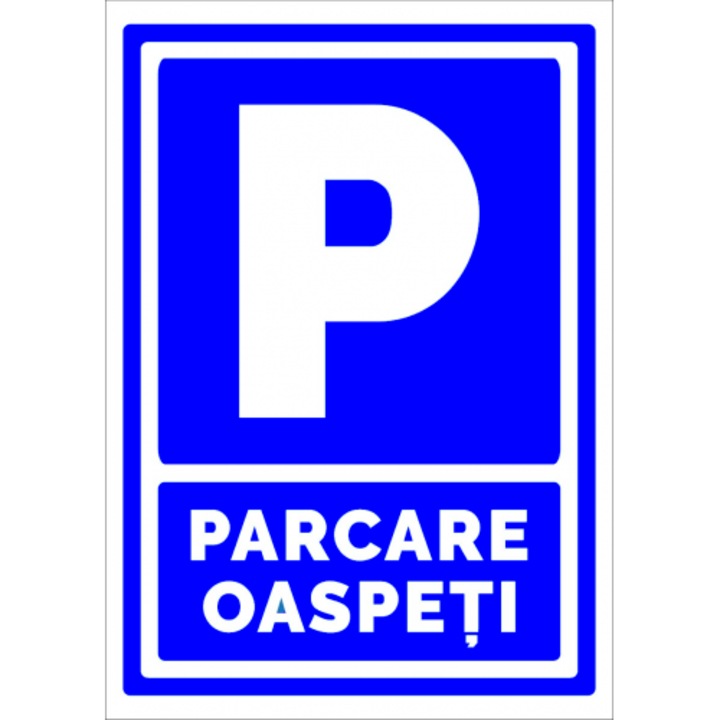 Indicator Semn parcare oaspeti, Sticker autocolant, Cri-Flo, Dimensiune A3 42x30 cm