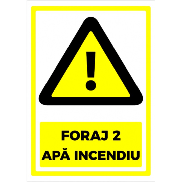 Indicator Semn pentru foraj 2 apa potabila, Sticker autocolant, Cri-Flo, Dimensiune A4 21x30 cm