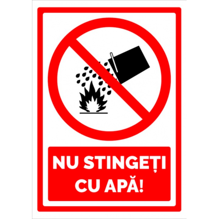 Indicator Semn nu stingeti cu apa, Sticker autocolant, Cri-Flo, Dimensiune A4 21x30 cm