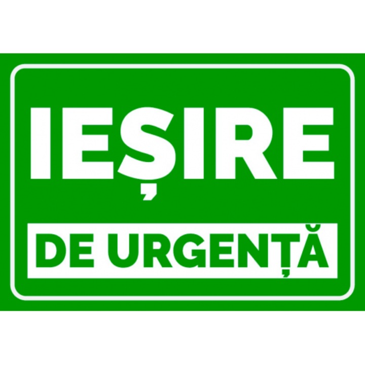 Indicator Semn pentru iesire de urgenta, Sticker autocolant, Cri-Flo, Dimensiune A3 42x30 cm