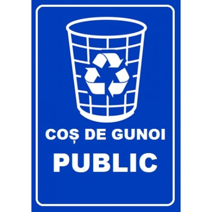 Sticker Gunoi Indicator Cos de gunoi public, Sticker autocolant, Cri-Flo, Dimensiune ...