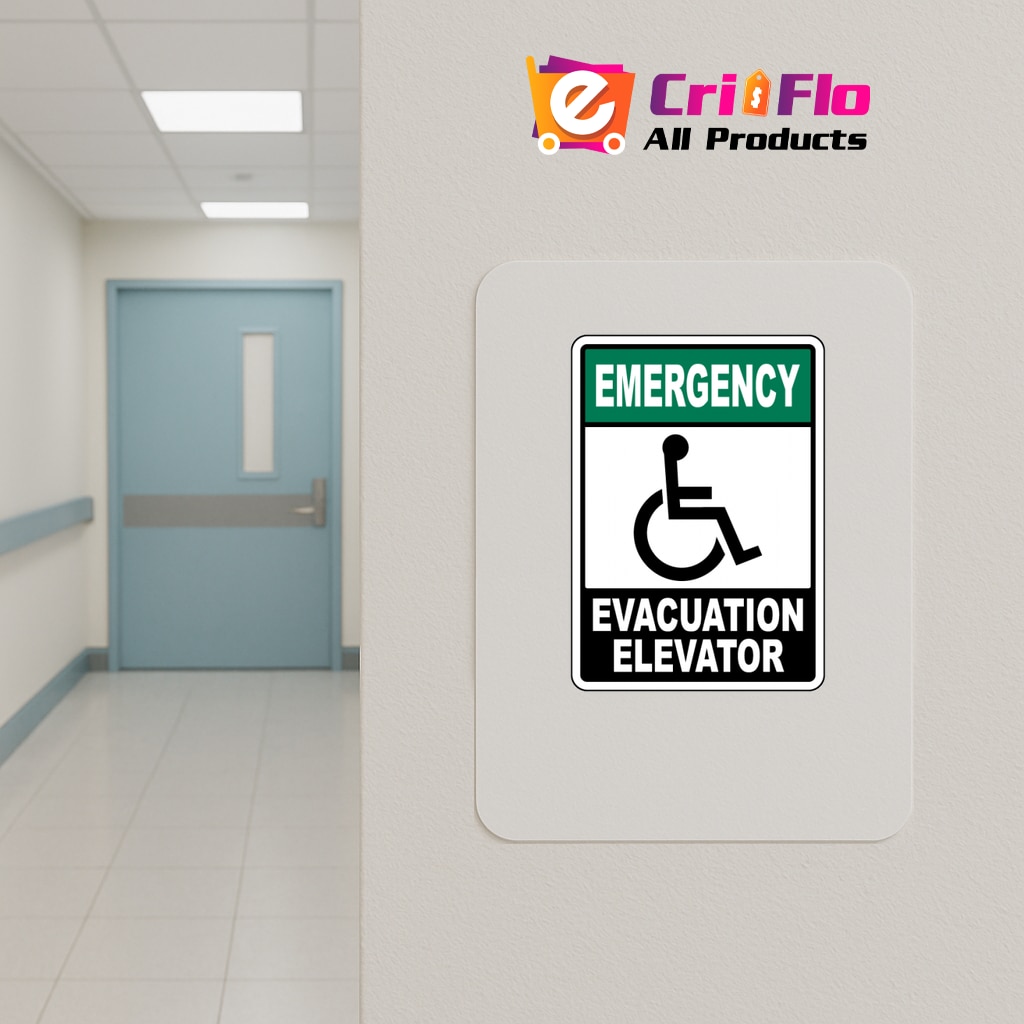 Elevator Sign Sticker Indicator Emergency Evacuation Elevator Sign, Sticker autocolant, Cri ...
