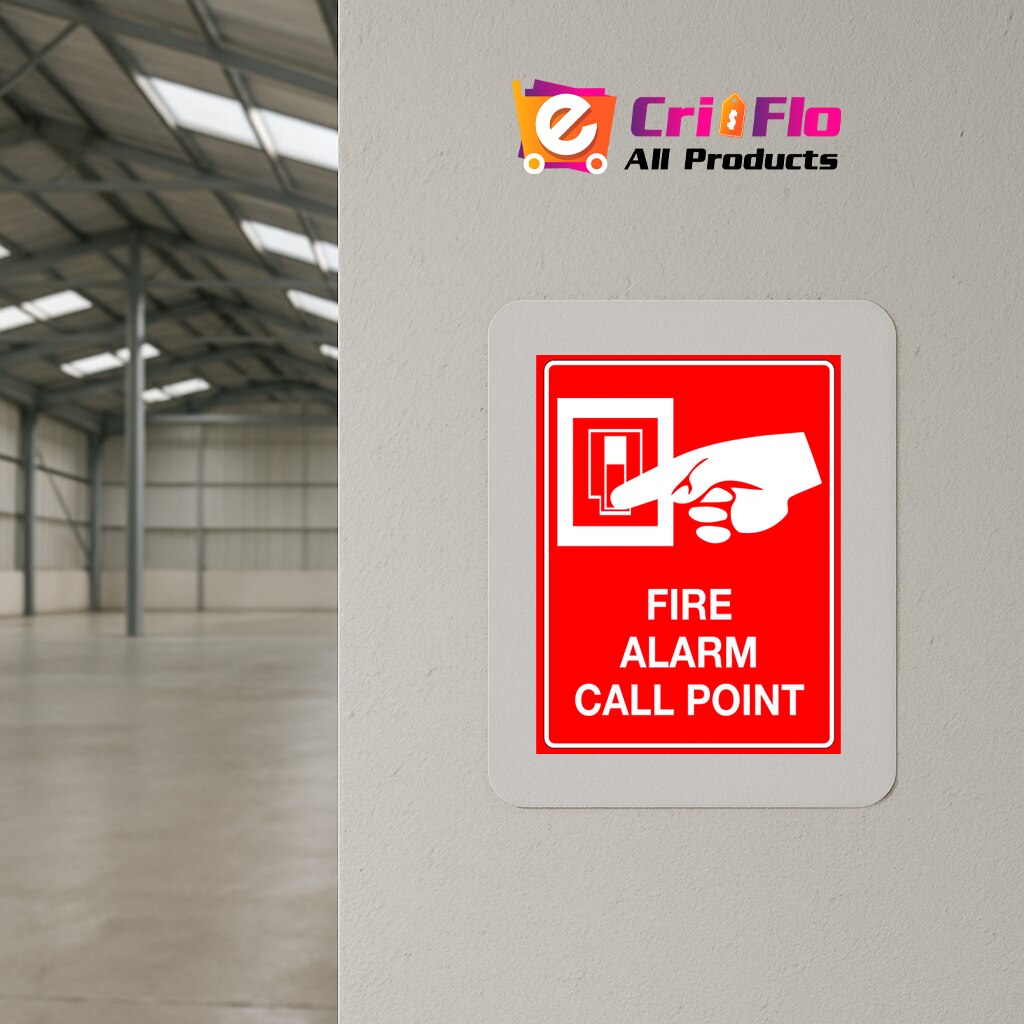 Emergency Call Point Sticker Indicator Sign fire alarm call point, Sticker autocolant, Cri-Flo ...