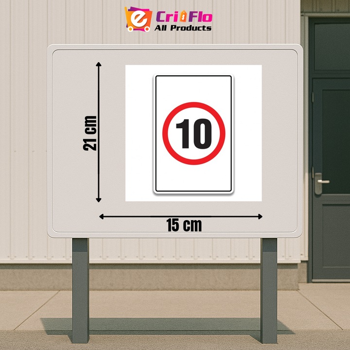 Indicator SPEED LIMIT 20 SIGN, Sticker autocolant, Cri-Flo, Dimensiune ...