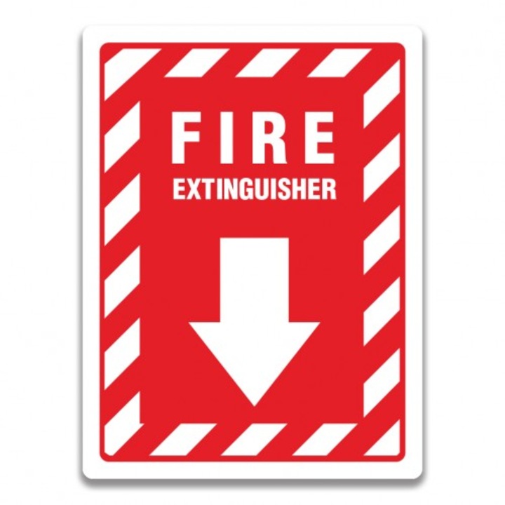 Indicator FIRE EXTINGUISHER SIGN AND LABELS, Sticker autocolant, Cri-Flo, Dimensiune A3 42x30 cm